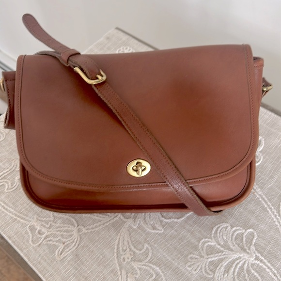 Coach Authentic Vintage British Tan Soft Leather #9790 Crossbody Bag With COA - Picture 1 of 16